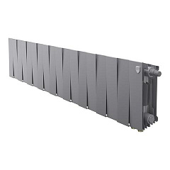 Радиатор биметаллический Royal Thermo PianoForte 200, 18 секций, Silver Satin, нижнее правое