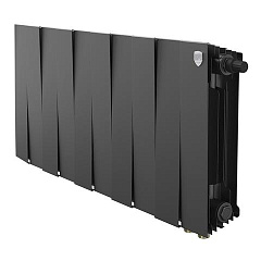 Радиатор биметаллический Royal Thermo PianoForte 300, 10 секций, Noir Sable, нижнее правое