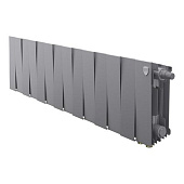 Радиатор биметаллический Royal Thermo PianoForte 200, 14 секций, Silver Satin, нижнее правое