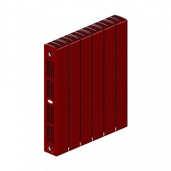 Радиатор биметаллический RIFAR SUPReMO 500, 6 секций,  бордо, боковое подключение 3/4"