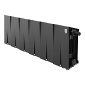 Радиатор биметаллический Royal Thermo PianoForte 200, 12 секций, Noir Sable, нижнее правое