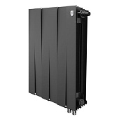 Радиатор биметаллический Royal Thermo PianoForte 500, 6 секций, Noir Sable, нижнее правое