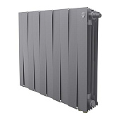Радиатор биметаллический Royal Thermo PianoForte 500, 10 секций, Silver Satin, нижнее правое