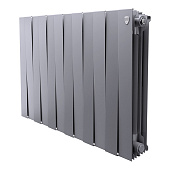 Радиатор биметаллический Royal Thermo PianoForte 500, 12 секций, Silver Satin