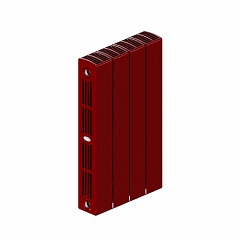 Радиатор биметаллический RIFAR SUPReMO 500, 4 секции, бордо, боковое подключение 3/4"