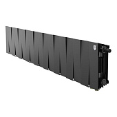 Радиатор биметаллический Royal Thermo PianoForte 200, 18 секций, Noir Sable, нижнее правое